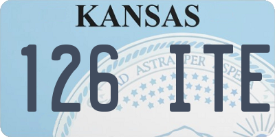 KS license plate 126ITE