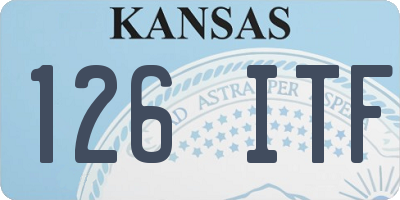 KS license plate 126ITF