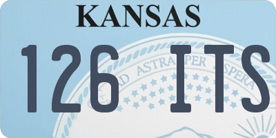 KS license plate 126ITS
