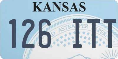 KS license plate 126ITT