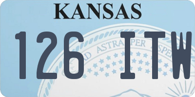 KS license plate 126ITW