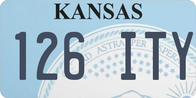 KS license plate 126ITY