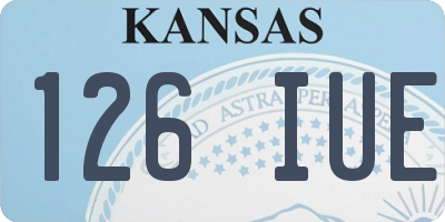 KS license plate 126IUE