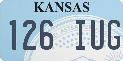 KS license plate 126IUG