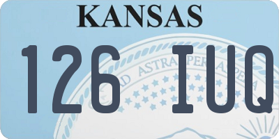 KS license plate 126IUQ