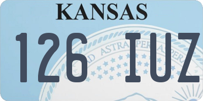 KS license plate 126IUZ