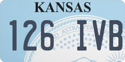 KS license plate 126IVB