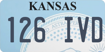 KS license plate 126IVD