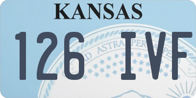 KS license plate 126IVF