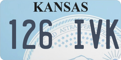 KS license plate 126IVK