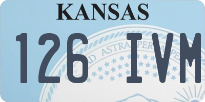 KS license plate 126IVM