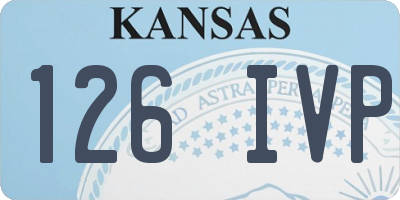 KS license plate 126IVP