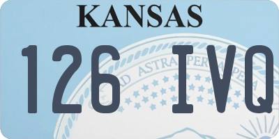 KS license plate 126IVQ
