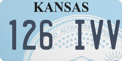 KS license plate 126IVV