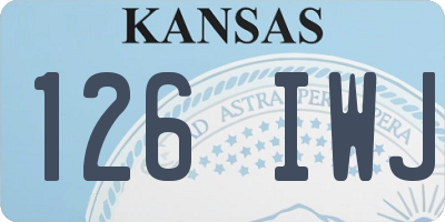 KS license plate 126IWJ