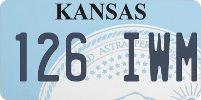 KS license plate 126IWM