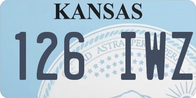 KS license plate 126IWZ