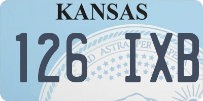 KS license plate 126IXB