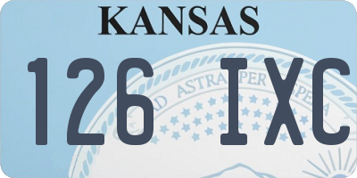 KS license plate 126IXC