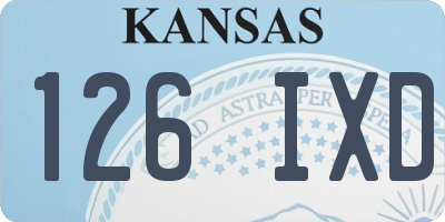 KS license plate 126IXD