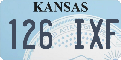 KS license plate 126IXF