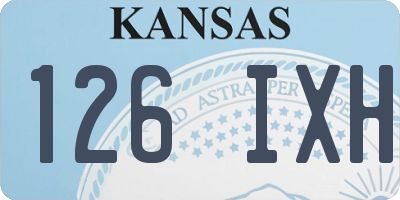 KS license plate 126IXH