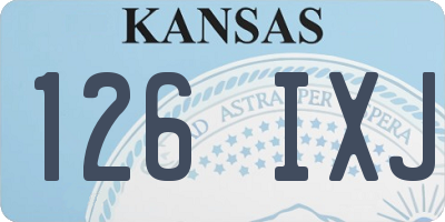 KS license plate 126IXJ