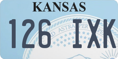 KS license plate 126IXK