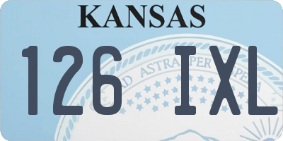 KS license plate 126IXL