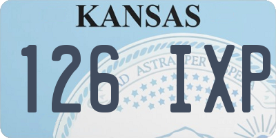 KS license plate 126IXP