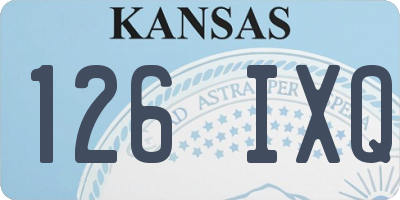 KS license plate 126IXQ