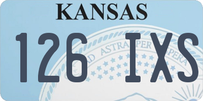 KS license plate 126IXS