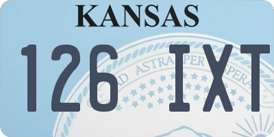 KS license plate 126IXT