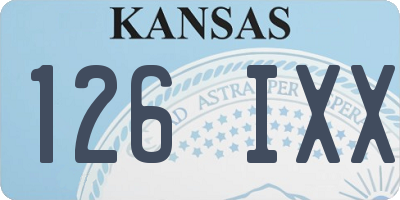 KS license plate 126IXX