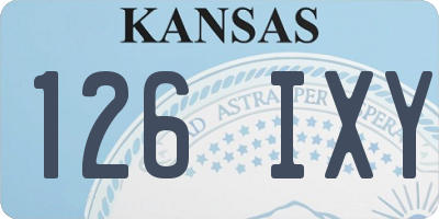 KS license plate 126IXY