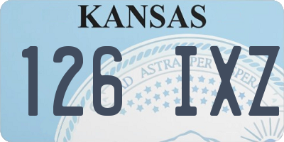 KS license plate 126IXZ