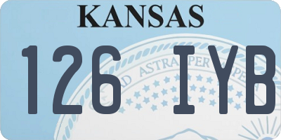 KS license plate 126IYB