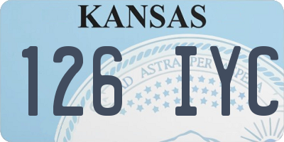 KS license plate 126IYC