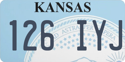 KS license plate 126IYJ