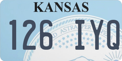 KS license plate 126IYQ
