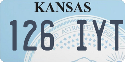 KS license plate 126IYT
