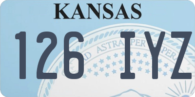 KS license plate 126IYZ