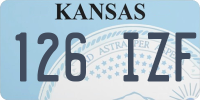 KS license plate 126IZF