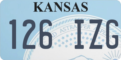 KS license plate 126IZG