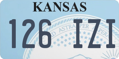 KS license plate 126IZI