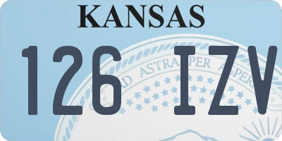 KS license plate 126IZV