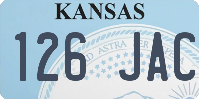 KS license plate 126JAC