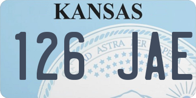 KS license plate 126JAE