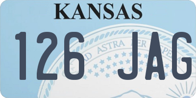 KS license plate 126JAG