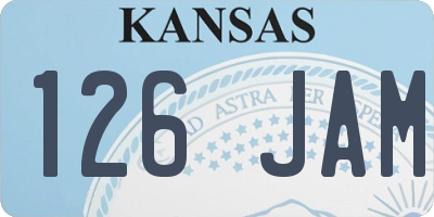 KS license plate 126JAM